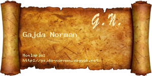 Gajda Norman névjegykártya
